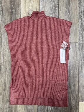 Liz Claiborne Withered Rose Sleeveless Ribbed Mock Neck Sweater NWT